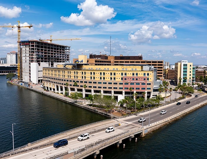 Tampa General Hospital on Davis Islands, in the hospital’s current campus photograph.